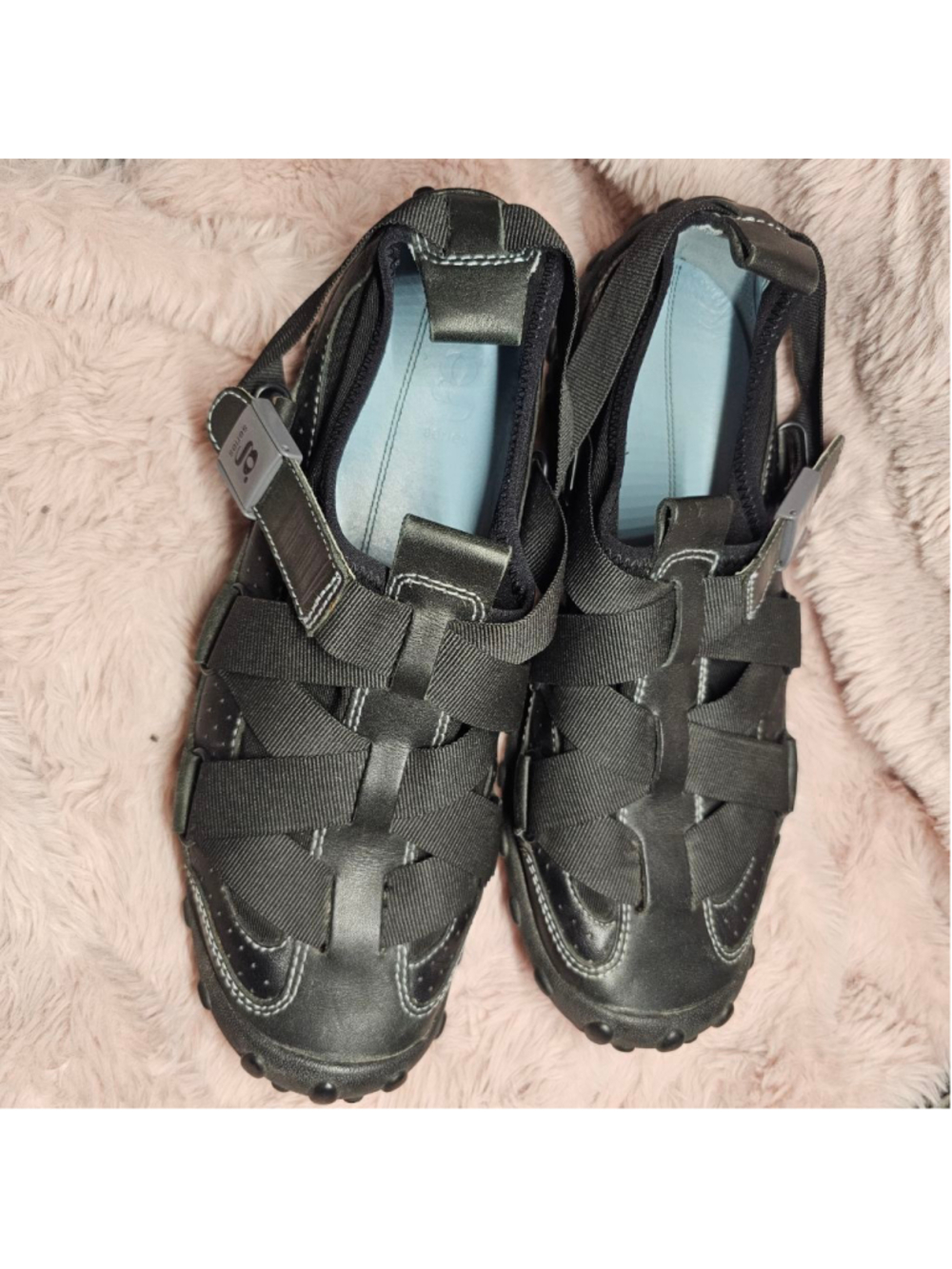 Nike G-Series Black Leather Strappy Sport Sandals
